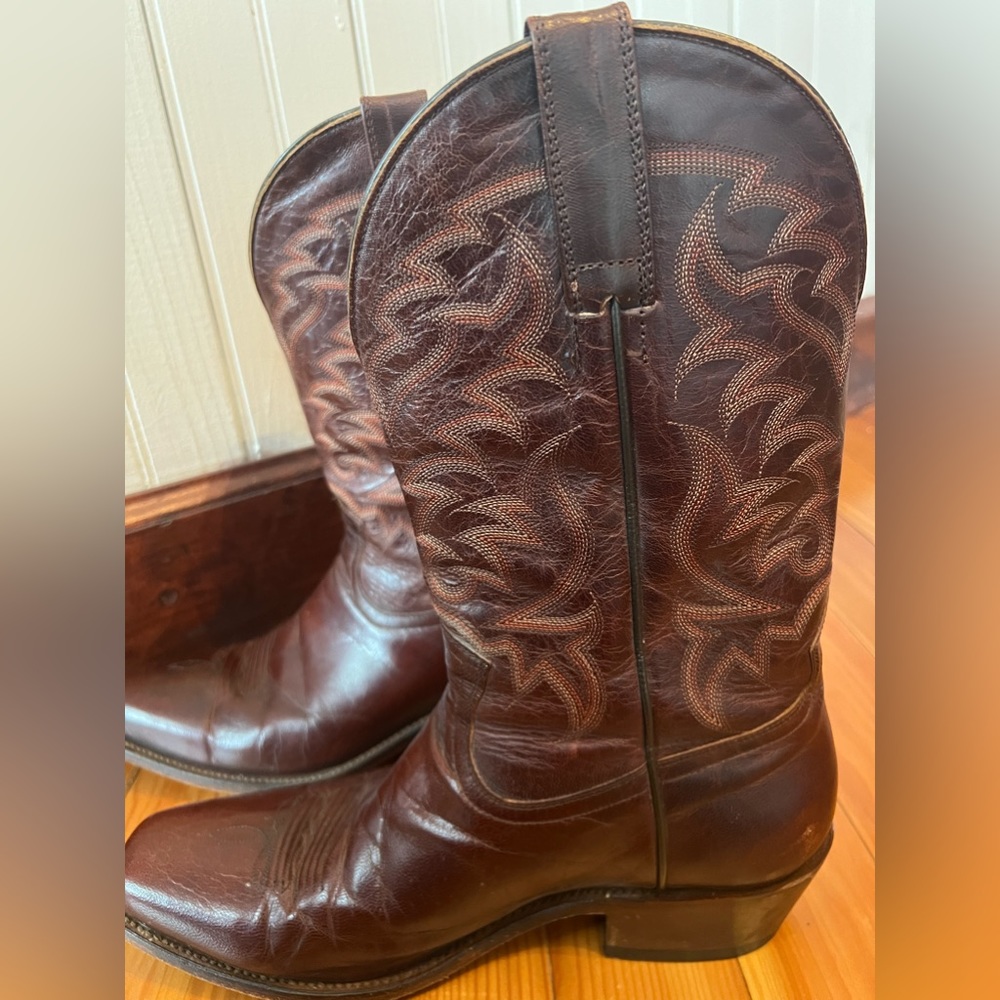 Moonshine Spirit Men’s Leather Brown Western Boots 10.5D